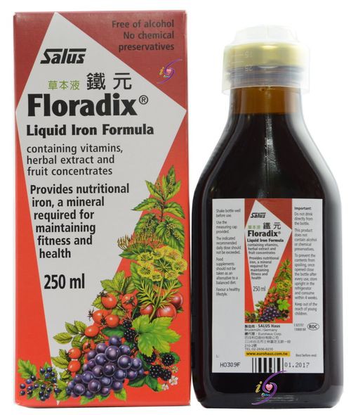 鐵元草本滋補液---德國原裝天然植物鐵劑 Floradix 250ml