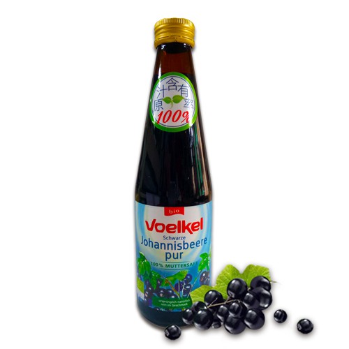 德國【維可Voelkel】生機黑醋栗汁(330ml)無糖 100%原裝進口，歐洲最大生機果汁廠