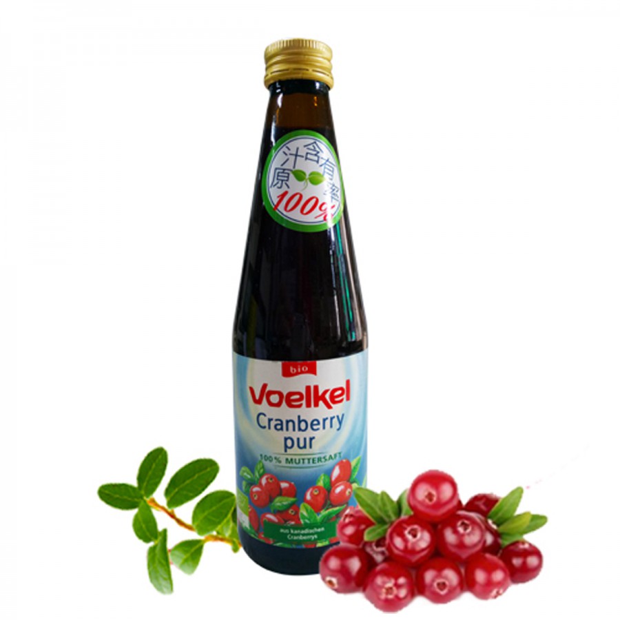德國【維可Voelkel】生機蔓越莓汁(330ml)無糖，12瓶優惠組。100%原裝進口 歐洲最大生機果汁廠