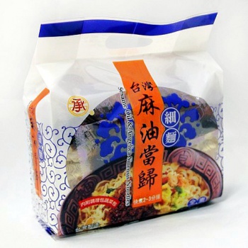 承昌-台灣麻油當歸細麵(全素)-800g 無防腐劑，非油炸