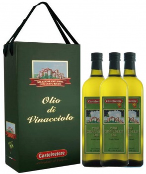 永健Castelvetere 葡萄籽油 超值優惠組 (1公升，買2送1共3瓶) 義大利大廠原瓶原裝進口★高溫烹調油★
